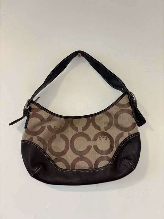 Coach Handbags - Vintage Coach Signature C Monogram Hobo Rounded Shoulder Bag Y2k Brown